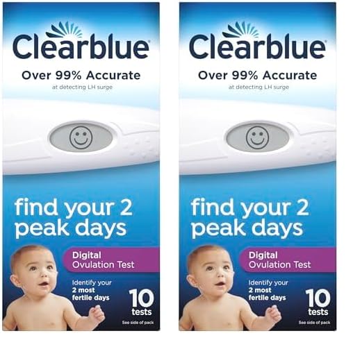 Clearblue Digital Ovulation Predictor Kit, featuring Ovulation Test with digital results, 20 Digital Ovulation Tests