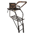 Muddy MLS1550 Skybox Deluxe 20' Tall Single Steel Ladder Tree Stand with Adjustable Padded Shooting Rail for Big Game & Hunting