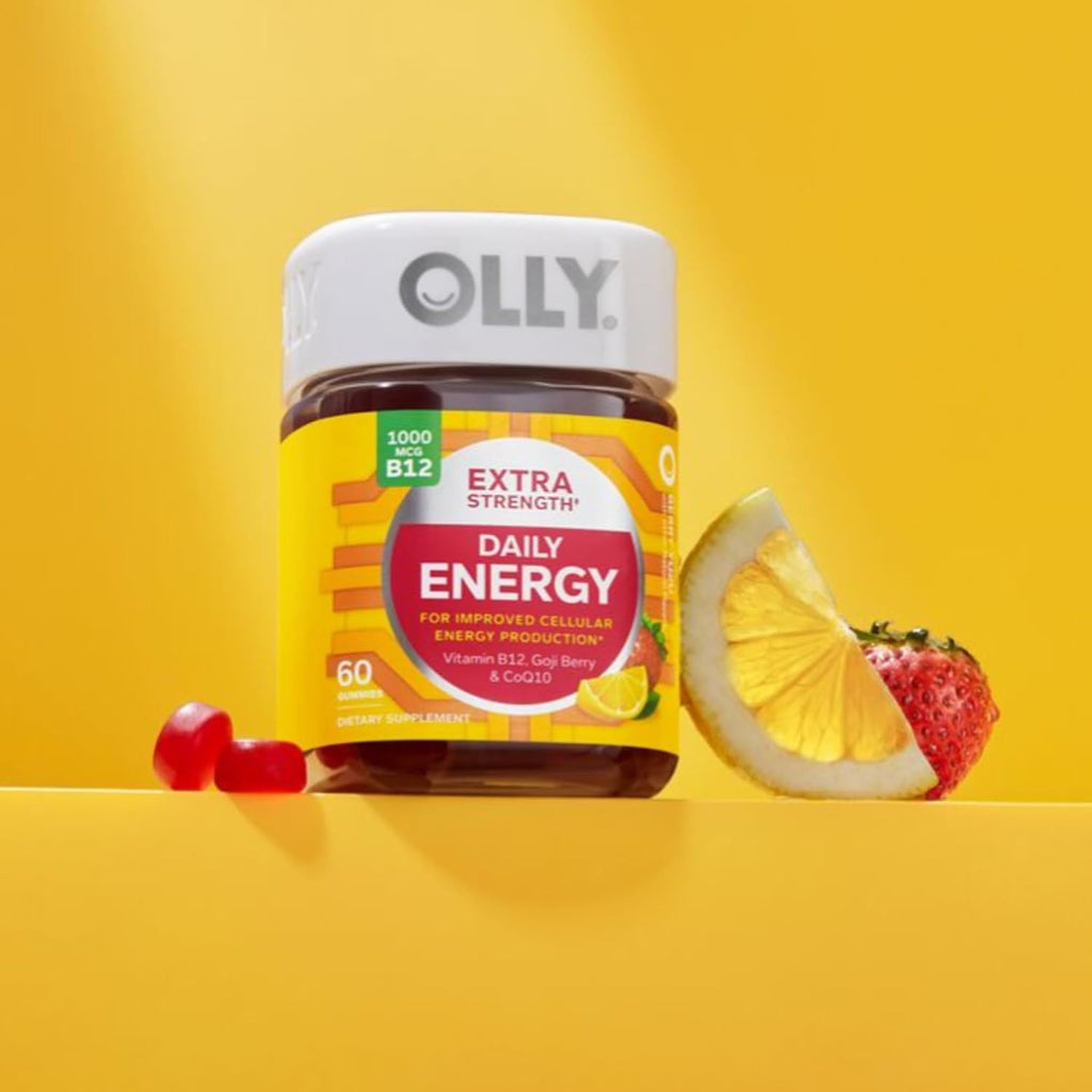 Energy Gummy Supplement with Vitamin B12, Caffeine Free, Berry Flavor N3916