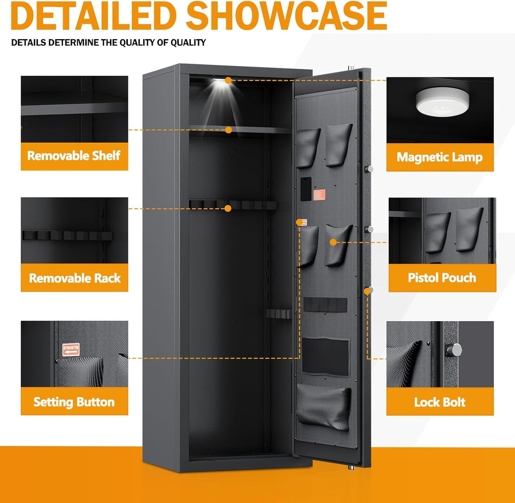 Gun Safe for Rifles and Pistols with Digital Keypad G5537