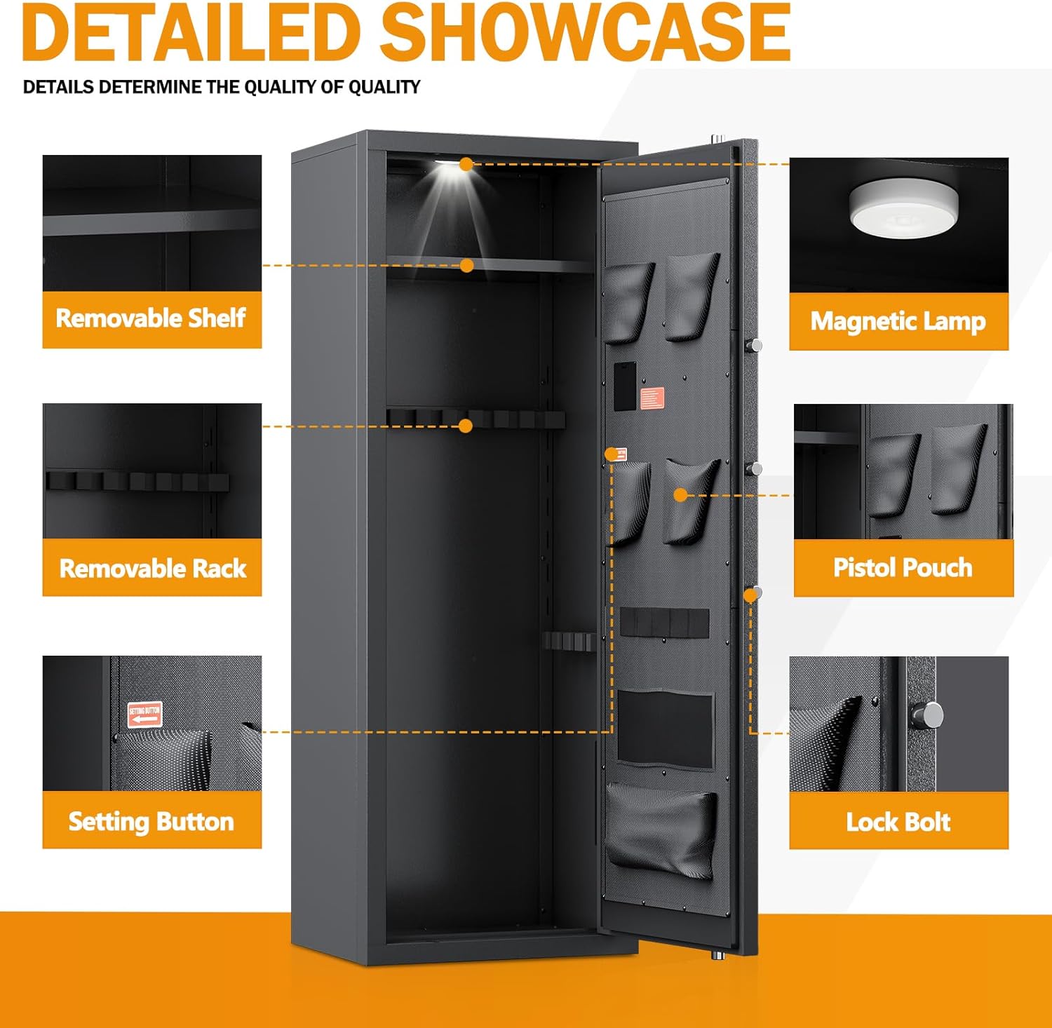 Gun Safe for Rifles and Pistols with Digital Keypad G5537