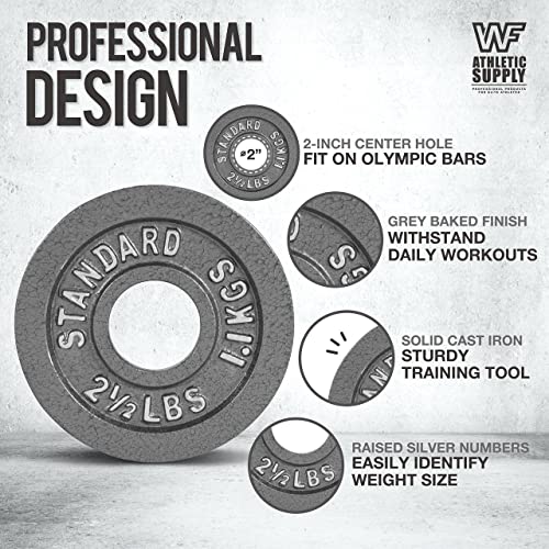 Olympic Weight Plates Set with 7 ft. Barbell for Strength Training U808