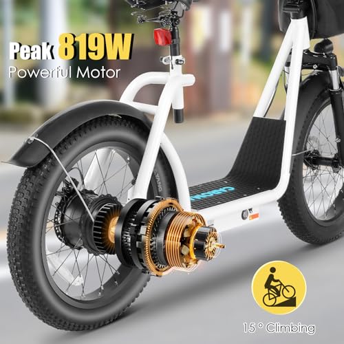 Adult Electric Scooter with 500Wh Battery, 30 Miles Range, 20" Fat Tire E341