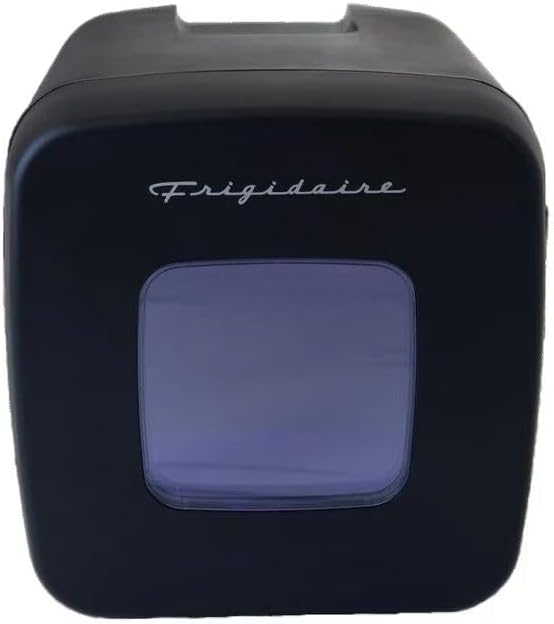 Frigidaire Retro Mini Beverage/Skincare Cooler Holds 12 cans or 9 liters Black EFMIS351-BK