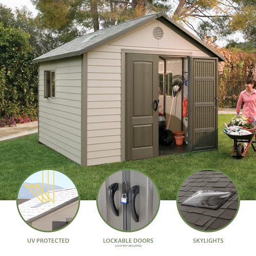 Outdoor Storage Shed with Windows, 11 by 11 Feet O6786
