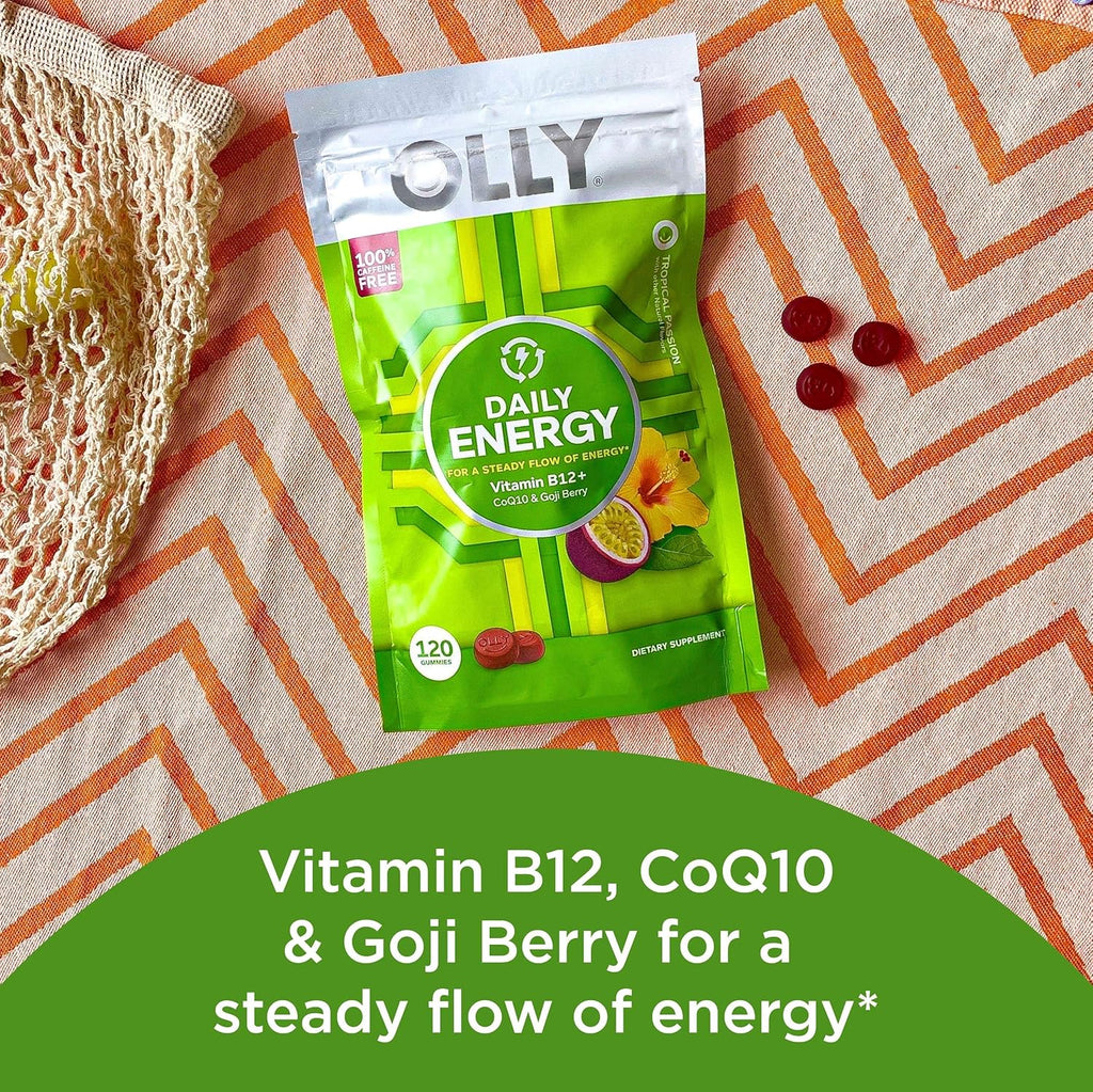 Daily Energy Gummy, Caffeine Free, Vitamin B12, Tropical Flavor, 120 Count G795