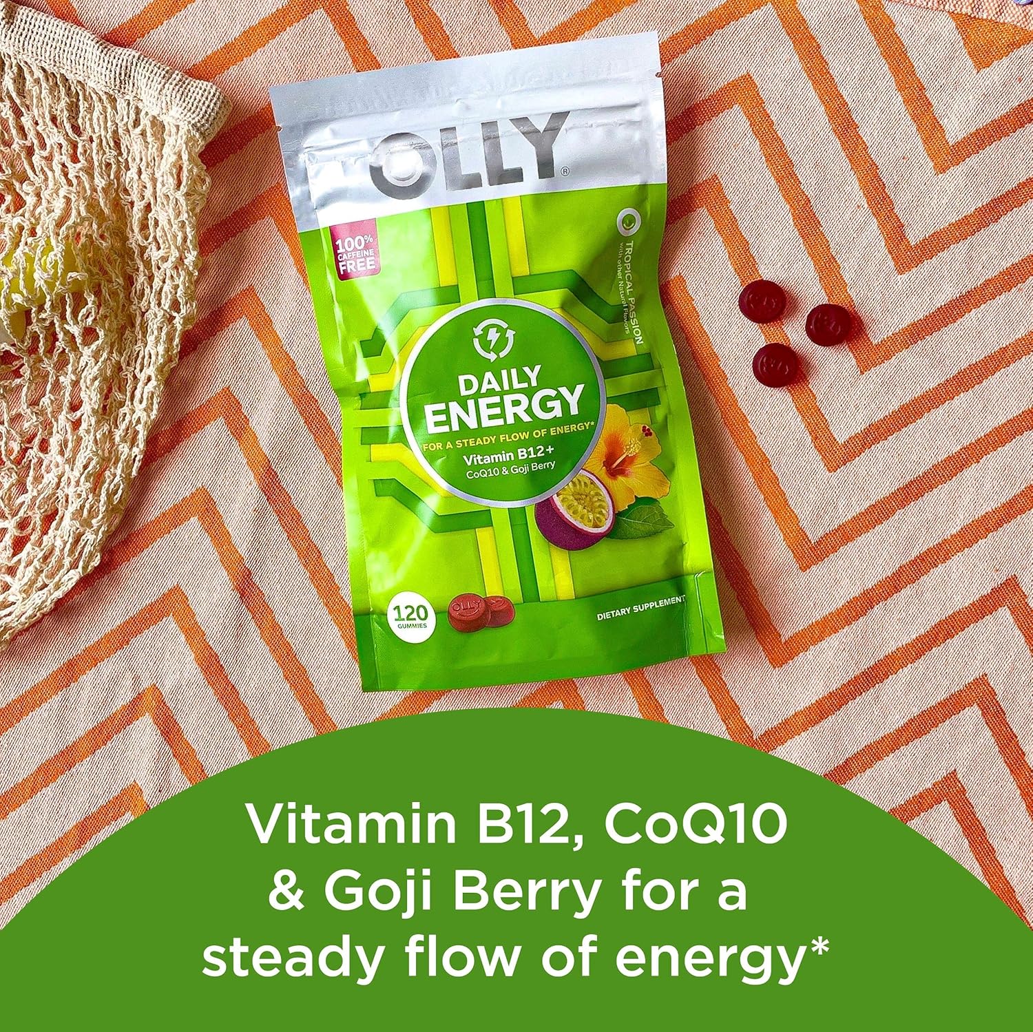 Daily Energy Gummy, Caffeine Free, Vitamin B12, Tropical Flavor, 120 Count G795