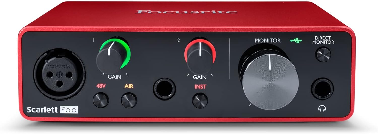 USB Audio Interface for Guitarist, Vocalist, Podcaster or Producer J474