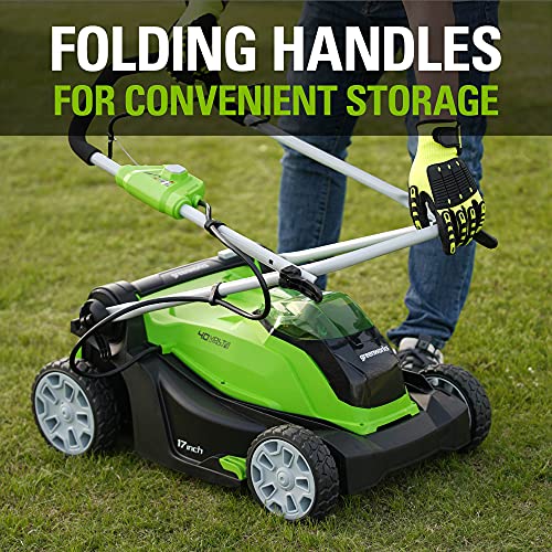 40V 17" Cordless Push Lawn Mower, 4.0Ah Battery and Charger Included H381388