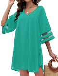 SimpleFun Women's Swimsuit Coverup Bathing Suit Cover Ups V Neck Summer Bikini Casual Loose Beach Dress