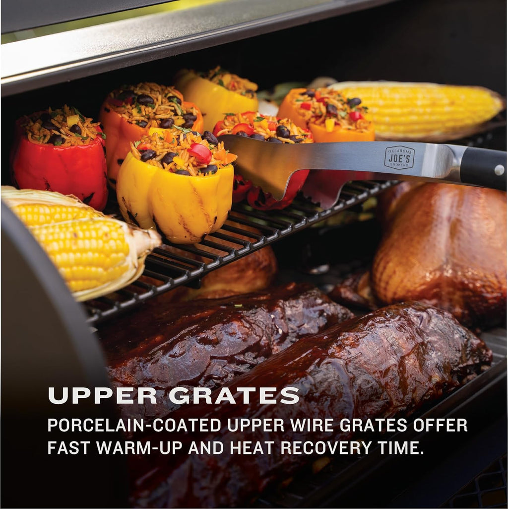 Charcoal Smoker and Grill, Black Steel A38635