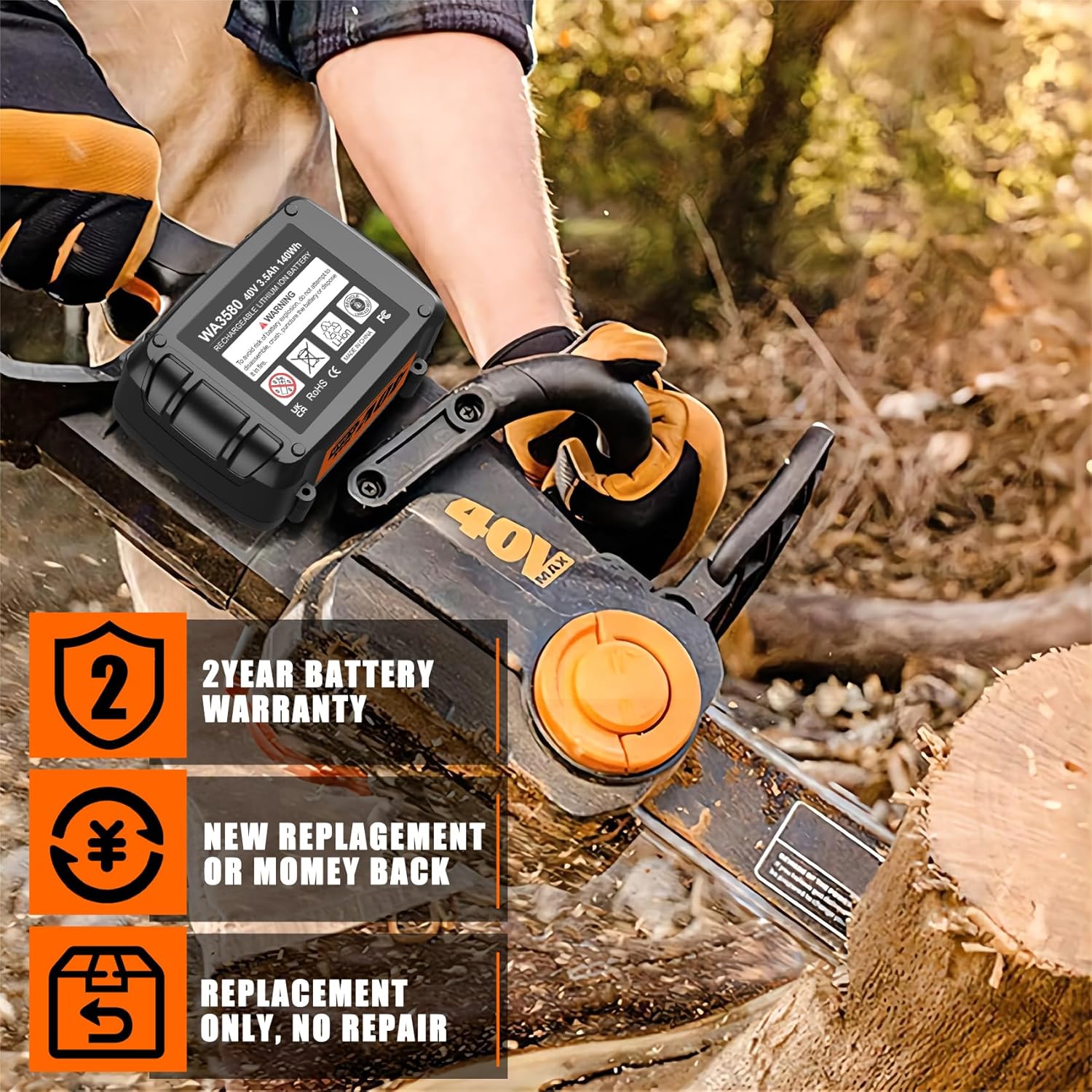 40V 3.5Ah Replacement Battery for 40V Cordless Tools S713