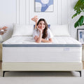 Queen Size Mattresses, 14 Inch Queen Mattress in a Box with Gel Memory Foam, Individually Pocketed Springs for Pressure Relief and Back Pain Relief-Plush