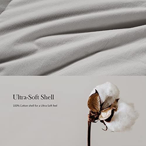 Goose Feathers Down Comforter King Size White 60 Oz Cotton Duvet Insert E591