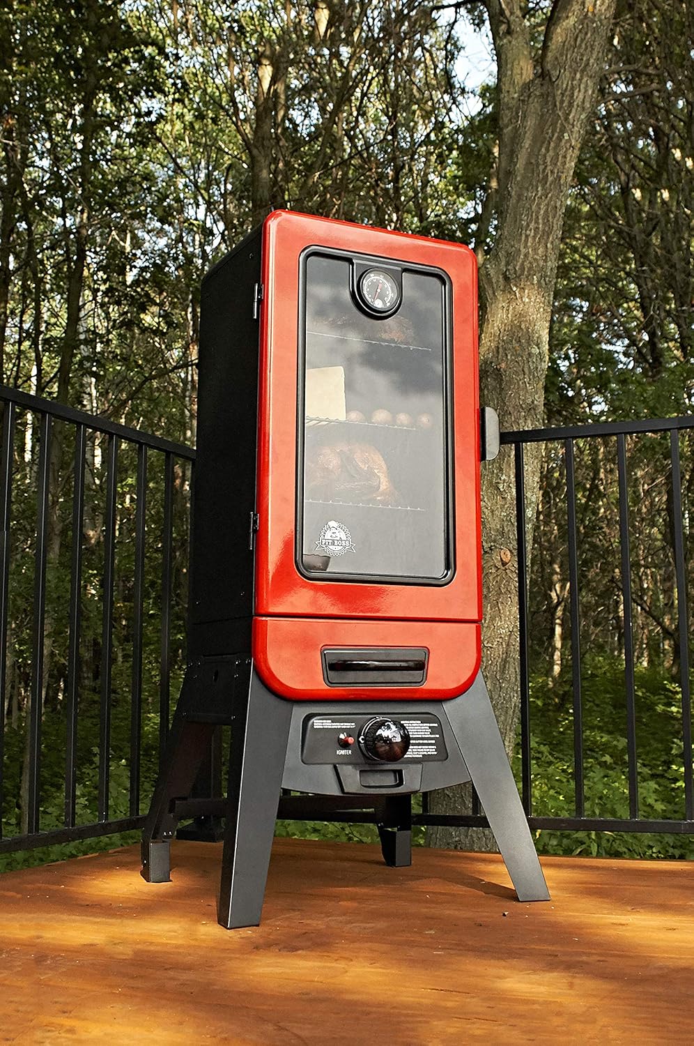 Vertical LP Gas Smoker, Red B536