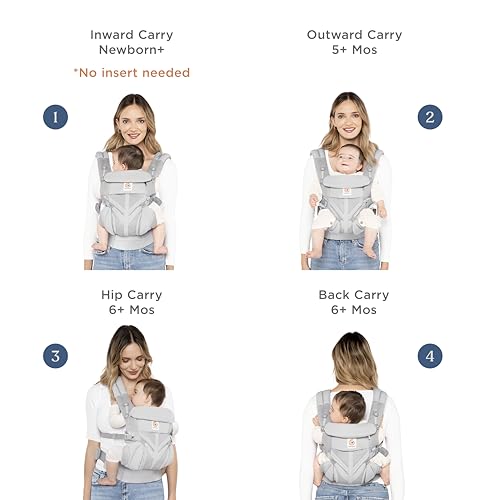 Baby Carrier with Lumbar Support & Cool Air Mesh for Newborn to Toddler W99274