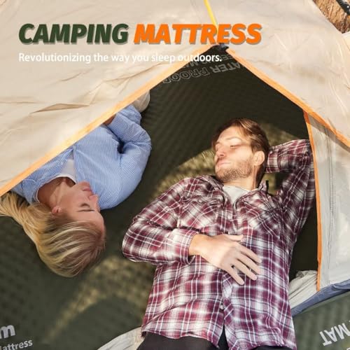 Ultra-Thick Self Inflating Sleeping Pad with Pump Sack for Camping, Travel, and Tent B9198
